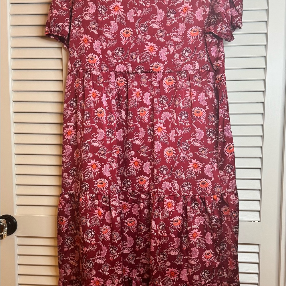 Floral Red Dress